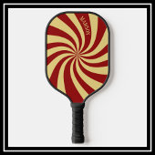 Farbenfrohe Coole Spirale Swirl Red Gold Name Pickleball Schläger