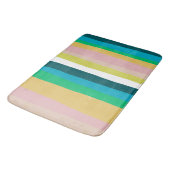 Farbenfrohe Coole Streifen Badematte (Schrägansicht)
