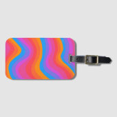 Farbenfrohe Coole Streifen Gepäckanhänger (Vorderseite (Horizontal))