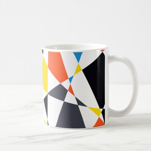 Farbenfrohe, coole, trendige, moderne geometrische kaffeetasse (Rechts)