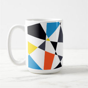 Farbenfrohe, coole, trendige, moderne geometrische kaffeetasse
