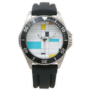 Farbenfrohe, coole, trendige, moderne Illustration Armbanduhr