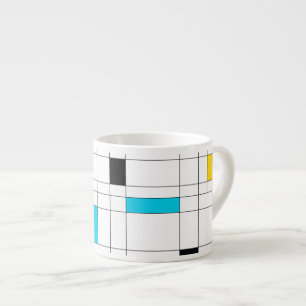 Farbenfrohe, coole, trendige, moderne Illustration Espressotasse
