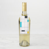 Farbenfrohe, coole, trendige, moderne Illustration Flaschenanhänger (Auf Flasche)