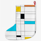 Farbenfrohe, coole, trendige, moderne Illustration Großer Weihnachtsstrumpf (Rückseite)