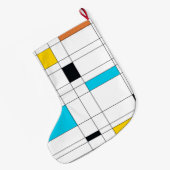 Farbenfrohe, coole, trendige, moderne Illustration Großer Weihnachtsstrumpf (Rückseite (Hängend))