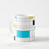 Farbenfrohe, coole, trendige, moderne Illustration Kaffeetasse (Vorderseite Links)