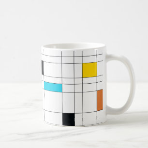 Farbenfrohe, coole, trendige, moderne Illustration Kaffeetasse