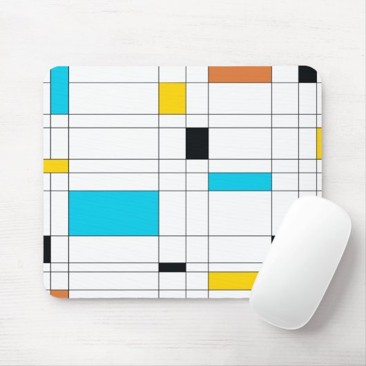 Farbenfrohe, coole, trendige, moderne Illustration Mousepad (Mit Mouse)