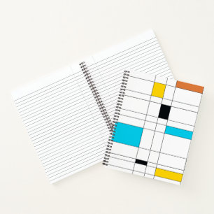 Farbenfrohe, coole, trendige, moderne Illustration Notizblock