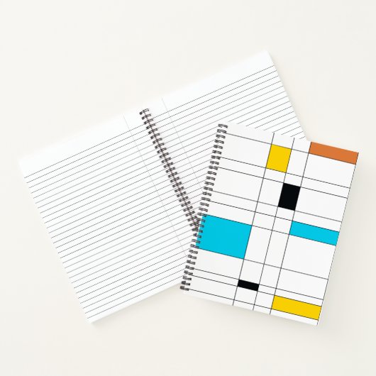 Farbenfrohe, coole, trendige, moderne Illustration Notizblock (Innenseite)