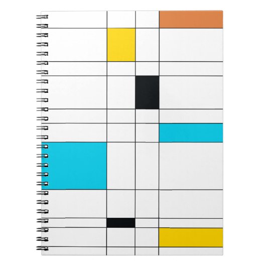 Farbenfrohe, coole, trendige, moderne Illustration Notizblock (Vorderseite)