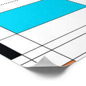 Farbenfrohe, coole, trendige, moderne Illustration Poster (Ecke)
