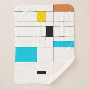 Farbenfrohe, coole, trendige, moderne Illustration Sherpadecke