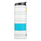 Farbenfrohe, coole, trendige, moderne Illustration Thermosbecher (Nach links gedreht)