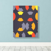 Farbenfrohe, coole, trendige, moderne, urbane Rund Leinwanddruck (Insitu (Holzboden))