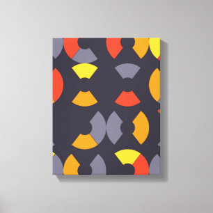 Farbenfrohe, coole, trendige, moderne, urbane Rund Leinwanddruck