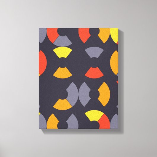 Farbenfrohe, coole, trendige, moderne, urbane Rund Leinwanddruck (Vorderseite)