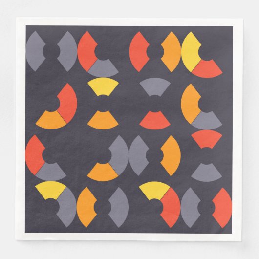 Farbenfrohe, coole, trendige, moderne, urbane Rund Serviette (Vorderseite)