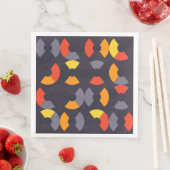 Farbenfrohe, coole, trendige, moderne, urbane Rund Serviette (Beispiel)