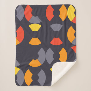 Farbenfrohe, coole, trendige, moderne, urbane Rund Sherpadecke