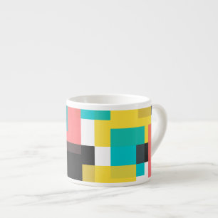 Farbenfrohe, coole, trendige, urbane geometrische  espressotasse