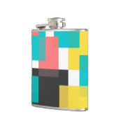 Farbenfrohe, coole, trendige, urbane geometrische  flachmann (Links)