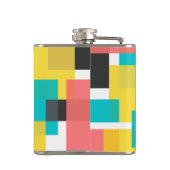 Farbenfrohe, coole, trendige, urbane geometrische  flachmann (Rückseite)