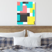 Farbenfrohe, coole, trendige, urbane geometrische  leinwanddruck (Insitu (Schlafzimmer))