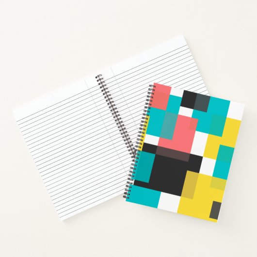 Farbenfrohe, coole, trendige, urbane geometrische  notizblock (Innenseite)
