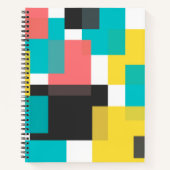 Farbenfrohe, coole, trendige, urbane geometrische  notizblock (Vorderseite)