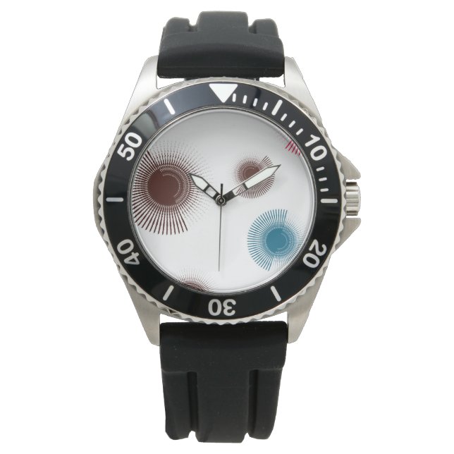 Farbenfrohe, coole, urbane Pinselstriche im Trend Armbanduhr (Vorderseite)