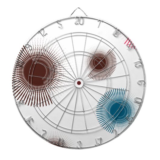 Farbenfrohe, coole, urbane Pinselstriche im Trend Dartscheibe (vorne)