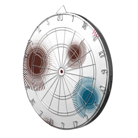 Farbenfrohe, coole, urbane Pinselstriche im Trend Dartscheibe (Vorderseite rechts)