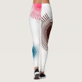 Farbenfrohe, coole, urbane Pinselstriche im Trend Leggings (Rückseite)