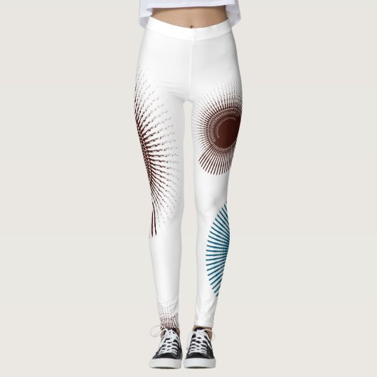 Farbenfrohe, coole, urbane Pinselstriche im Trend Leggings (Vorderseite)