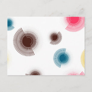Farbenfrohe, coole, urbane Pinselstriche im Trend Postkarte