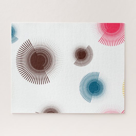 Farbenfrohe, coole, urbane Pinselstriche im Trend Puzzle (Horizontal)