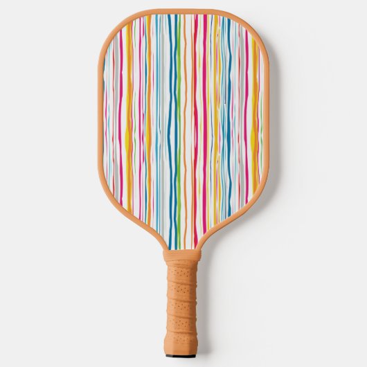Farbenfrohe Coquette Bows & Stripes Pickleball Pad Pickleball Schläger (Rückseite)