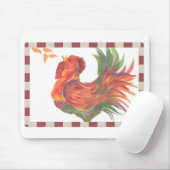 Farbenfrohe Country Crowing Rooster Art Mousepad (Mit Mouse)