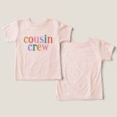 Farbenfrohe Cousin Crew passt zur Familie (Design Vorderseite & Rückseite)