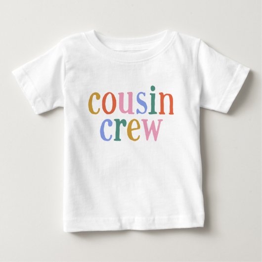 Farbenfrohe Cousin Crew passt zur Familie Baby T-shirt (Vorderseite)