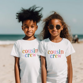 Farbenfrohe Cousin Crew passt zur Familie T-Shirt