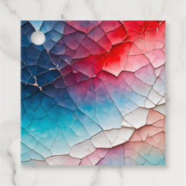 Farbenfrohe Crackle Paper Art Gift Tags Geschenkanhänger