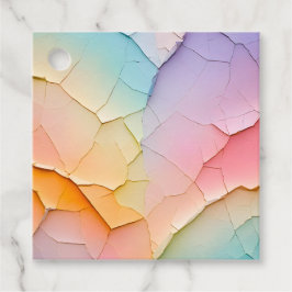 Farbenfrohe Crackle Paper Art Gift Tags Geschenkanhänger