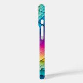 Farbenfrohe Crackle Paper Art iPhone Case (Rückseite / Links)