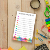 Farbenfrohe Crayons & Stars Dinge zu tun Post-it Klebezettel