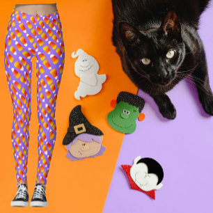 Farbenfrohe Crazy Candy Mais Halloween Leggings
