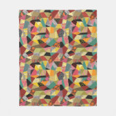 Farbenfrohe Crazy Quilt Patchwork Muster Fleecedecke (Vorderseite)