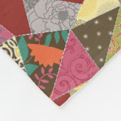 Farbenfrohe Crazy Quilt Patchwork Muster Fleecedecke (Ecke)